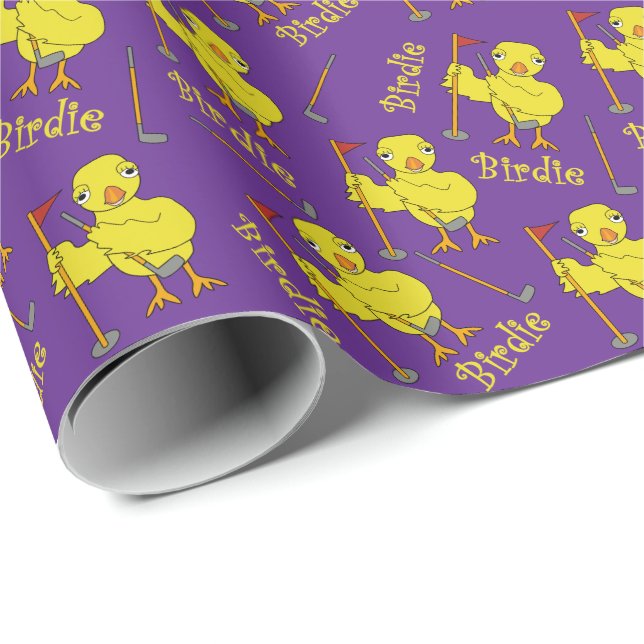 Papel De Regalo Birdie Golfing Chick (Esquina del rollo)