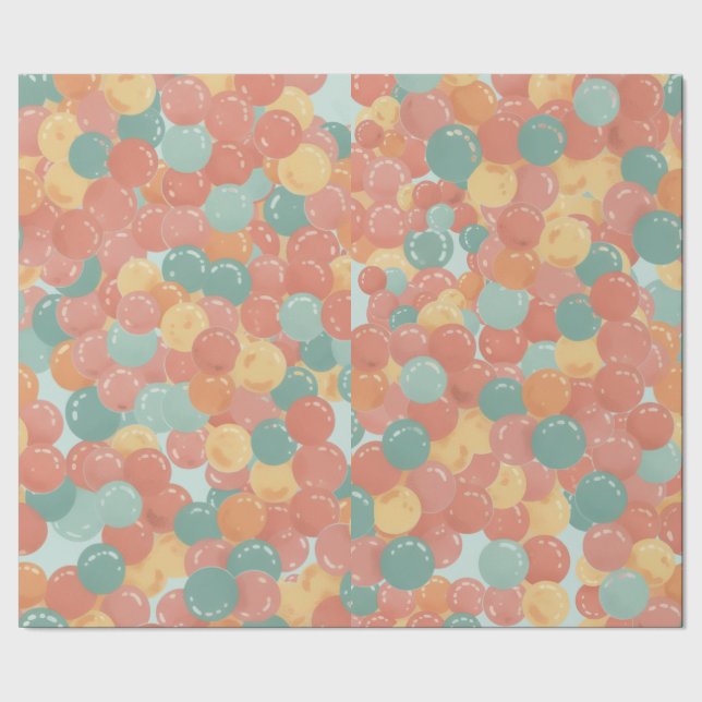 Papel De Regalo Birthday Picnic, Cute Retro Style (Costura)