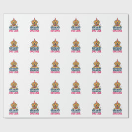 Papel De Regalo Birthday Powered by Dog Love Illustration