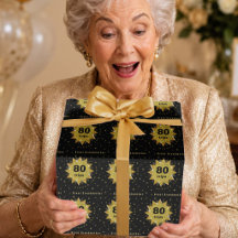 Bisabuela Cumple 80 Años Sol Brillo Dorado Negro