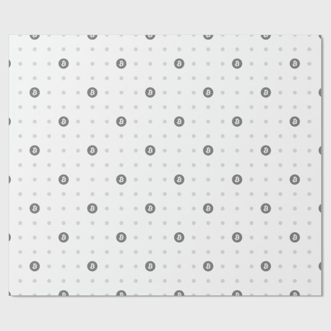 Papel De Regalo Bitcoin Polka Dots Wrapping Paper (Superficie plana)