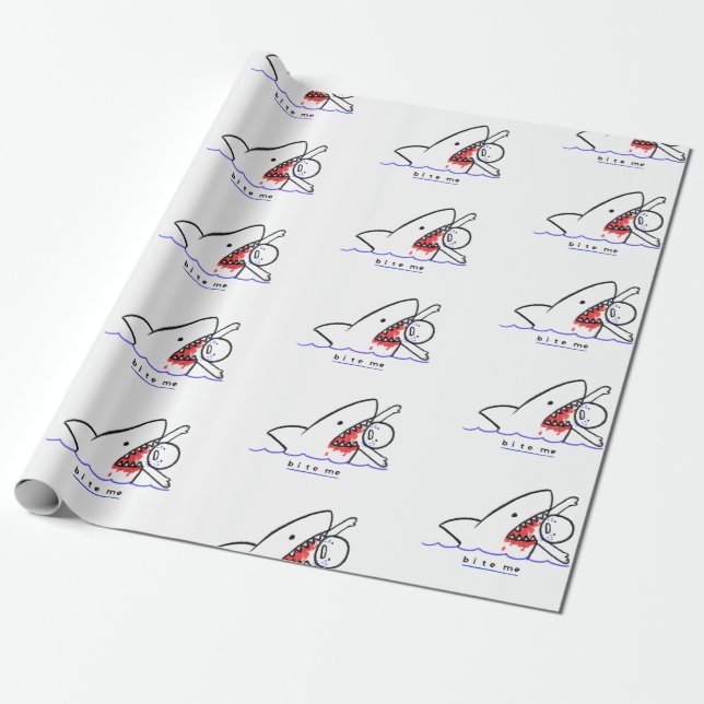 Papel De Regalo Bite Me (Desenrollado)