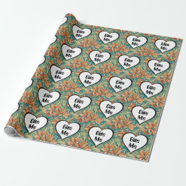 Papel De Regalo Bite Me Funny Heart Swirly Retro Design