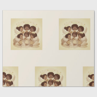 Papel De Regalo Black Angel Christmas Choir Wrapping Paper 2