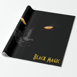 Papel De Regalo Black Cat Magic personalizable divertido