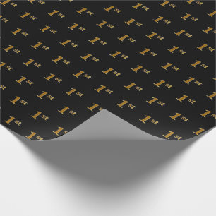 Papel De Regalo Black, Faux Gold 1st (First Event)
