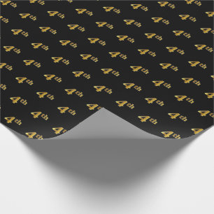 Papel De Regalo Black, Faux Gold 4th (Cuarto evento)