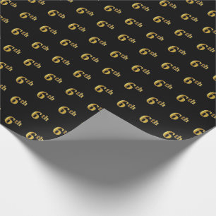 Papel De Regalo Black, Faux Gold 6th (Sexto evento)