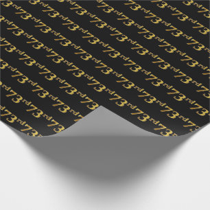 Papel De Regalo Black, Faux Gold 73rd (Setenta y Tercer) Event