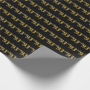 Papel De Regalo Black, Faux Gold 93rd (Noventa y Tercer) Event