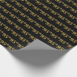 Papel De Regalo Black, Faux Gold 95th (Noventa y Quinto) Event