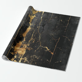 Papel De Regalo Black Gold Vintage