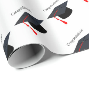 Papel De Regalo Black Graduation Cap Felicitaciones Gift Wrap