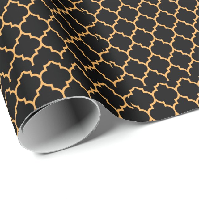 Papel De Regalo Black Honeycomb (Esquina del rollo)