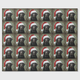 Papel De Regalo Black lab christmas gift wrap