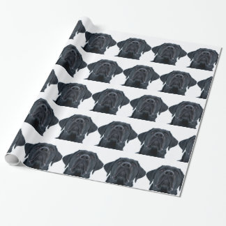 Papel De Regalo Black Labrador Facing