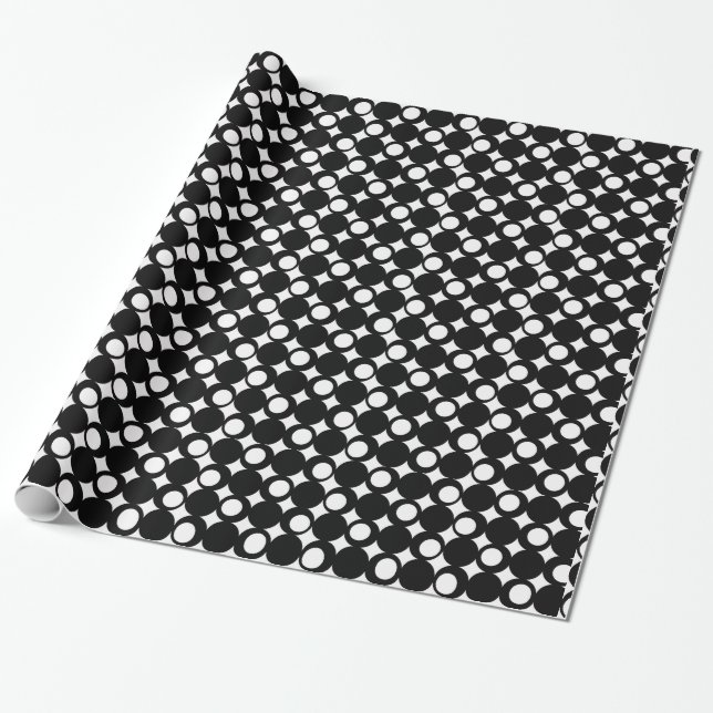 Papel De Regalo Black Mod Ball Design @ Emporio Moffa (Desenrollado)