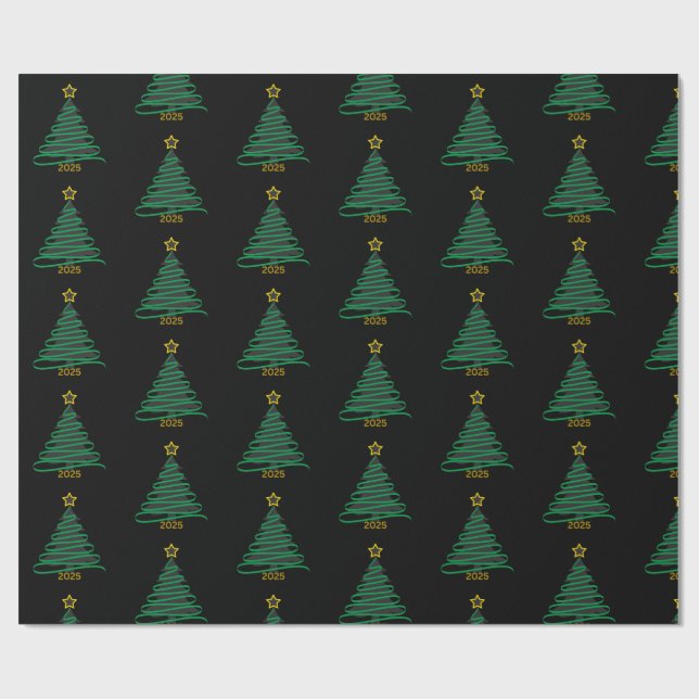 Papel De Regalo Black Tree (Superficie plana)