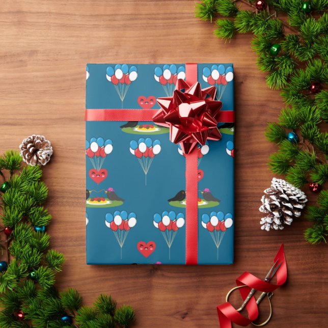 Papel De Regalo Blackbird's Spaghetti Meatballs Valentine's Date (Regalo de vacaciones)