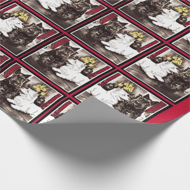 Papel De Regalo Blackie y Whitie por el fuego (Esquina)