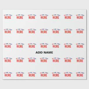 PAPEL DE REGALO BLANCA MODERNA CON ESTILO PERSONALIZABLE VERIFICAD