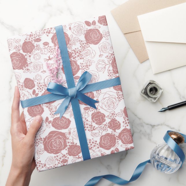 Papel De Regalo Blanca | Moderno y elegante embellecimiento de mot (Regalar)