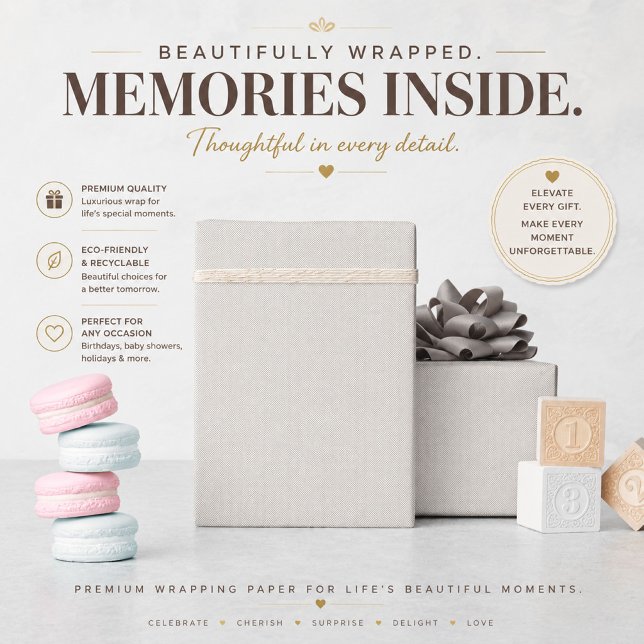 Papel de regalo blanco de Navidad personalizado (Subido por el creador)