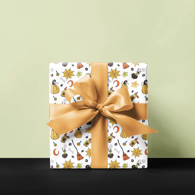 Papel De Regalo Blanco del patrón de Halloween (Subido por el creador)