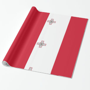 Papel De Regalo Blanco rojo con foca maltesa