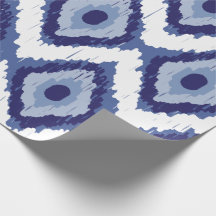 Blanco tribal Chevron del diamante de Ikat de los
