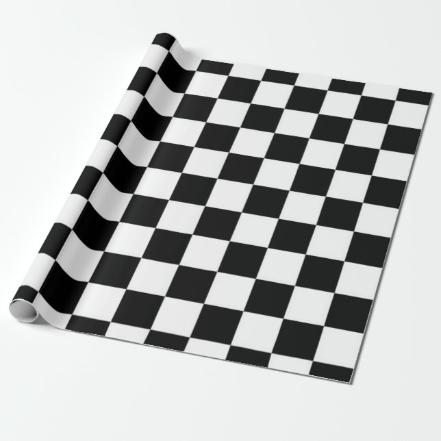 Papel De Regalo Blanco y negro (Desenrollado)