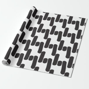 Papel De Regalo Blanco y negro moderno elegante