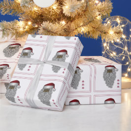 Papel De Regalo Blancos Navidades de Papá Noel afroamericanos