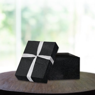 Papel De Regalo Blanda Black Faux Ante Leather