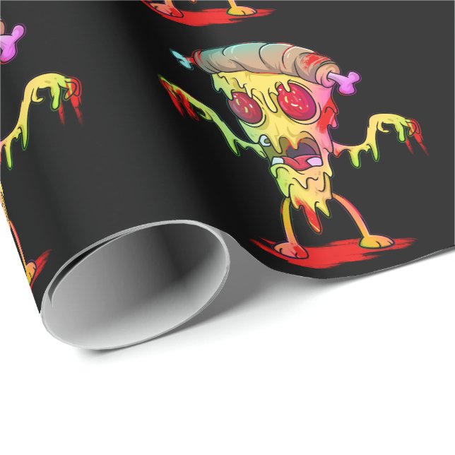 Papel De Regalo Bloody Cute Zombie Pizza Slice (Esquina del rollo)