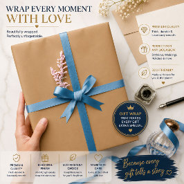 Papel De Regalo Bloque de color melocotón bronceado | Diseño de bo