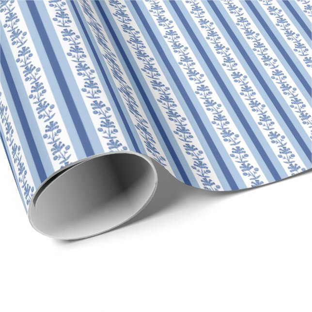 Papel De Regalo Bloque de Impresión de Rayas de Loto (Esquina del rollo)