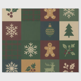 Papel De Regalo Bloque de Navidad Envoltura de Navidad