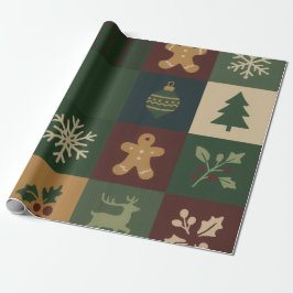 Papel De Regalo Bloque de Navidad Envoltura de Navidad