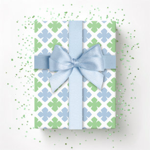 Papel De Regalo Bloque de trébol de diamante en pizarra y verde