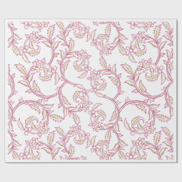 Papel De Regalo "Blossom Paisley" Envoltura de regalo floral elega
