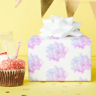 Papel De Regalo Blossoms De Hidrangea En Blanco