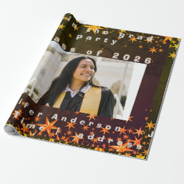 Papel De Regalo blue and gold elegant invitation