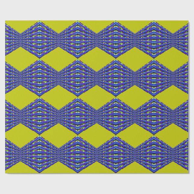 Papel De Regalo blue and yellow pattern design (Superficie plana)