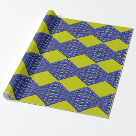 Papel De Regalo blue and yellow pattern design