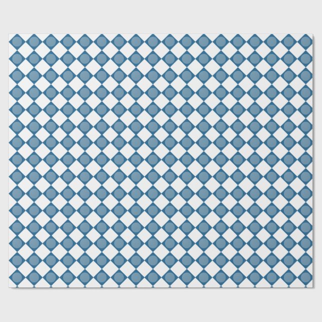 Papel De Regalo Blue Argyle Golf Pattern Wrapping Paper (Superficie plana)