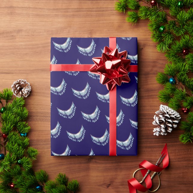 Papel De Regalo Blue Boho Flecos  (Regalo de vacaciones)