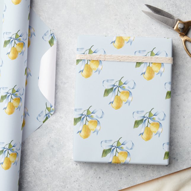Papel De Regalo Blue Bow Lemons (Subido por el creador)
