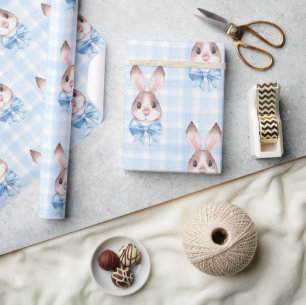 Papel De Regalo Blue Bunny Rabbit Gift