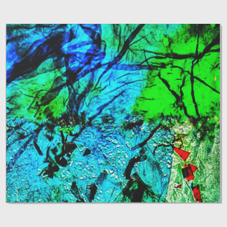 Papel De Regalo Blue calm abstract Wrapping Paper,Dazzling blue